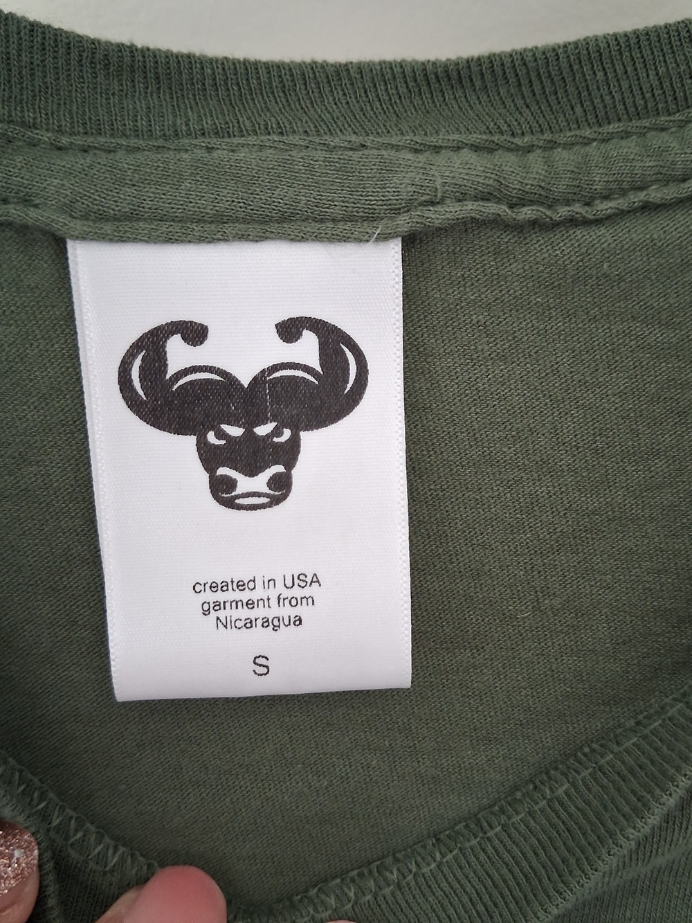Youth Yoked Life "Light Yoked Bull" Graphic T-Shirt - Military Green - Small - Picture 7 of 7